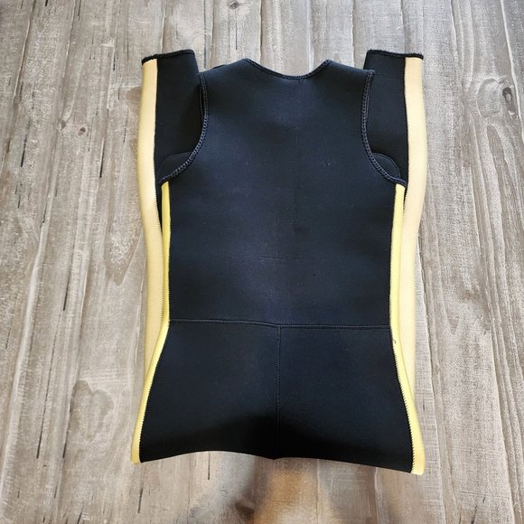 Fathom Womens Wetsuit Black & Yellow Sealflex Size Small Padded Knees - Picture 8 of 12